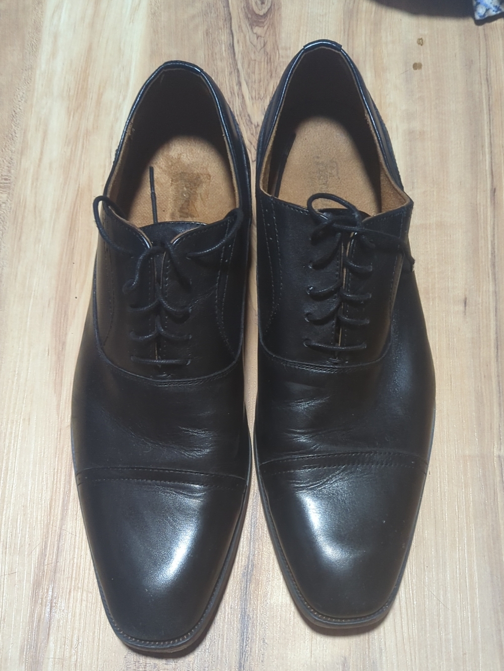 Florsheim Black Leather Lace-Up Oxford Dress Shoes